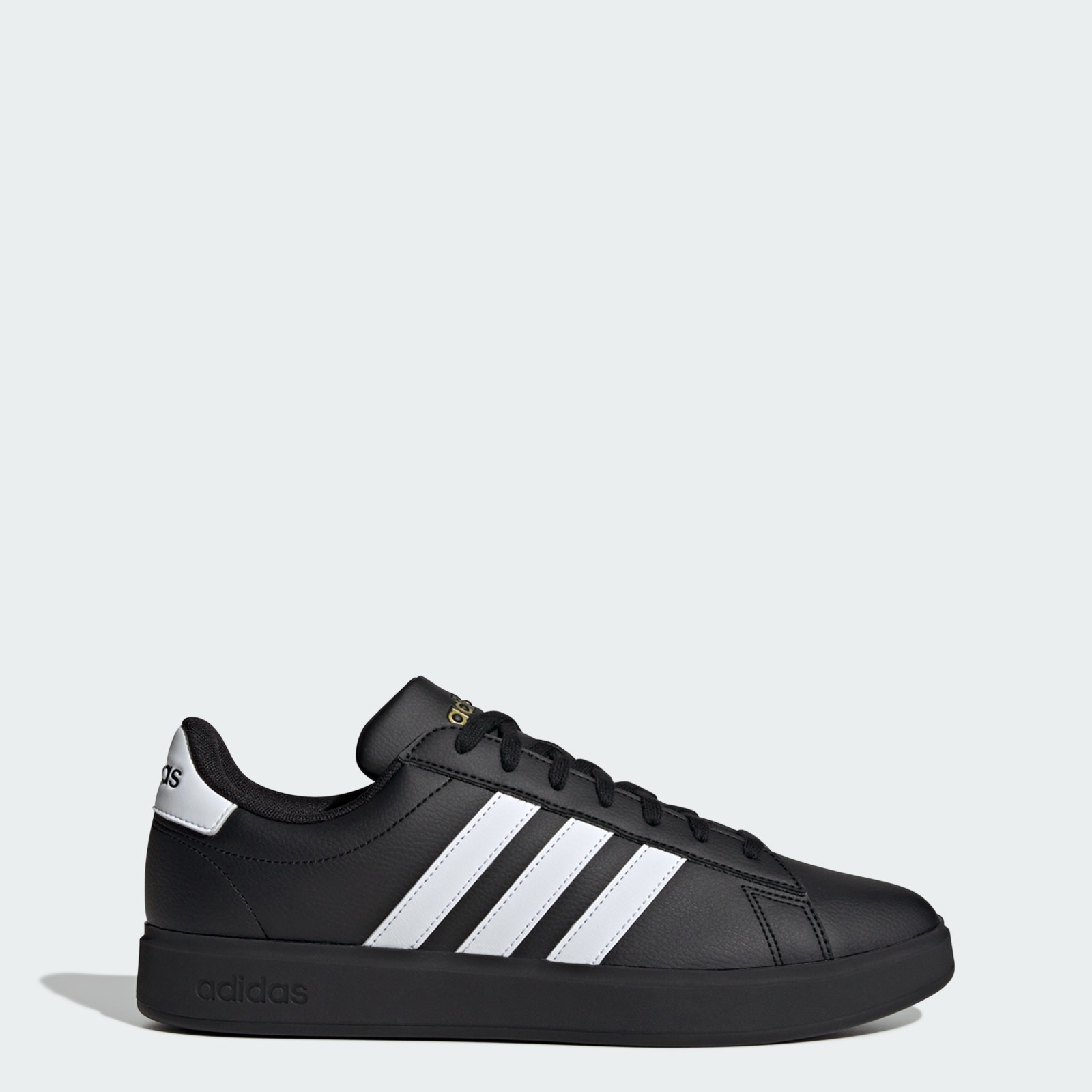 Adidas Mens Grand Court 2.0 Sneakers Black/White/Gold Metallic Tennis Shoes 8-13