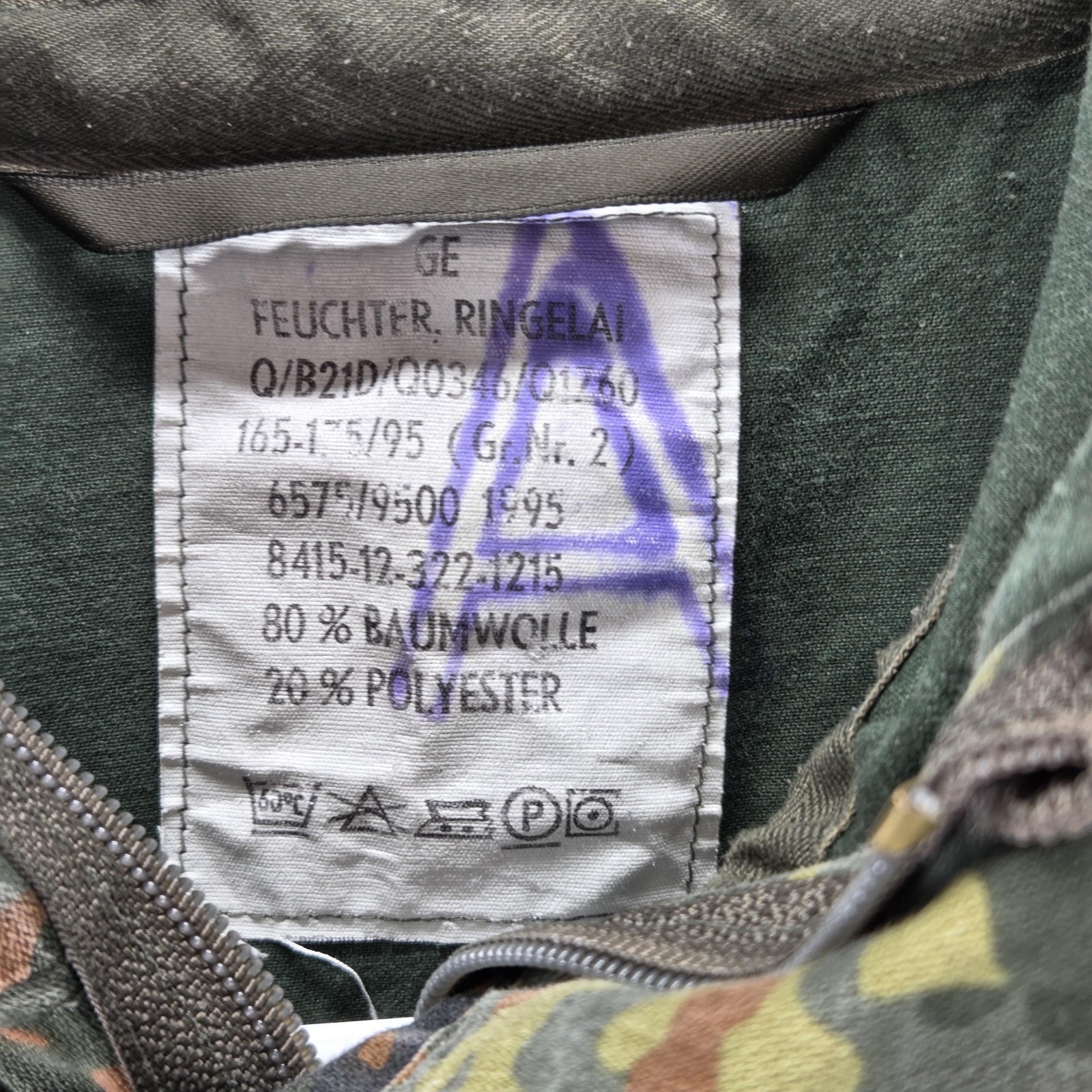 Original German Army Parka Brand Nw, Jacket Military Bundeswehr Flecktarn Camo