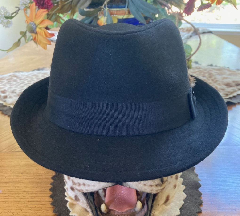 DORFMAN PACIFIC * MENS BLACK WOOL FEDORA HAT XL * NEW LINED BLUES JAZZ PORK PIE