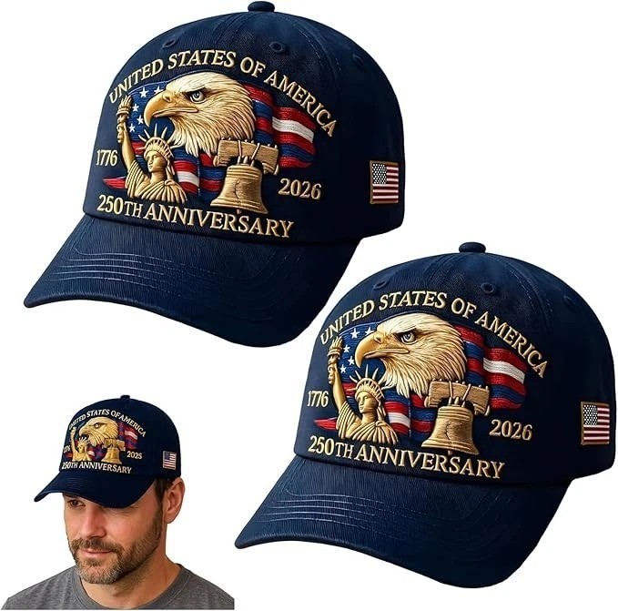 United States 250th Anniversary Eagle Hat,USA Patriotic Baseball Cap PRINTINGS