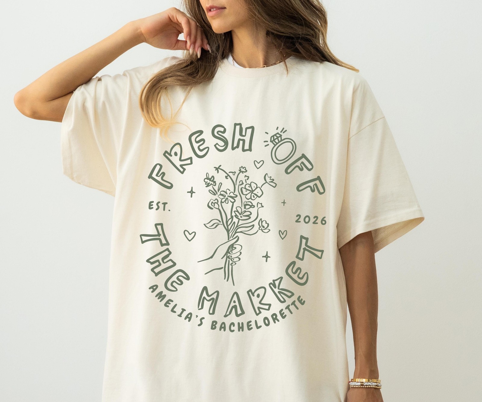 Personalized Bachelorette Party Shirts Fresh off the Market Theme Custom Farmer