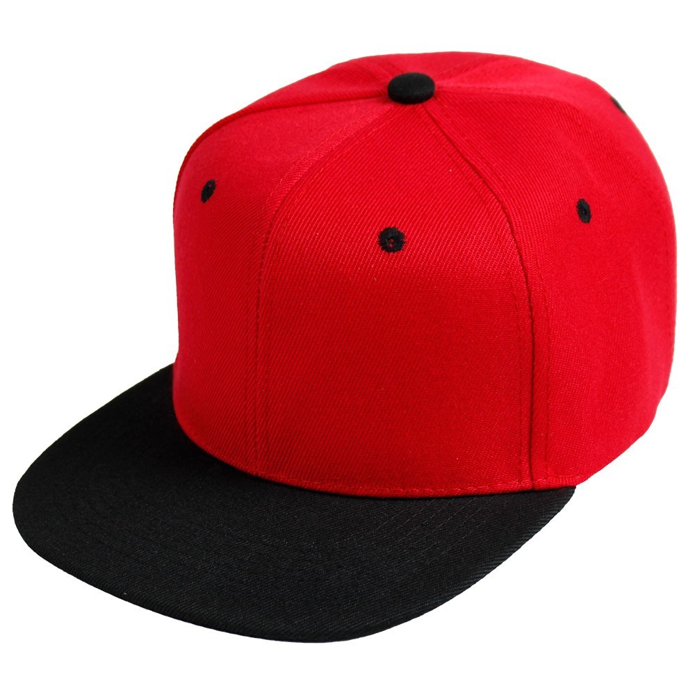 Snapback Baseball Cap Flat Bill Adjustable Blank Plain Solid Structured Hat