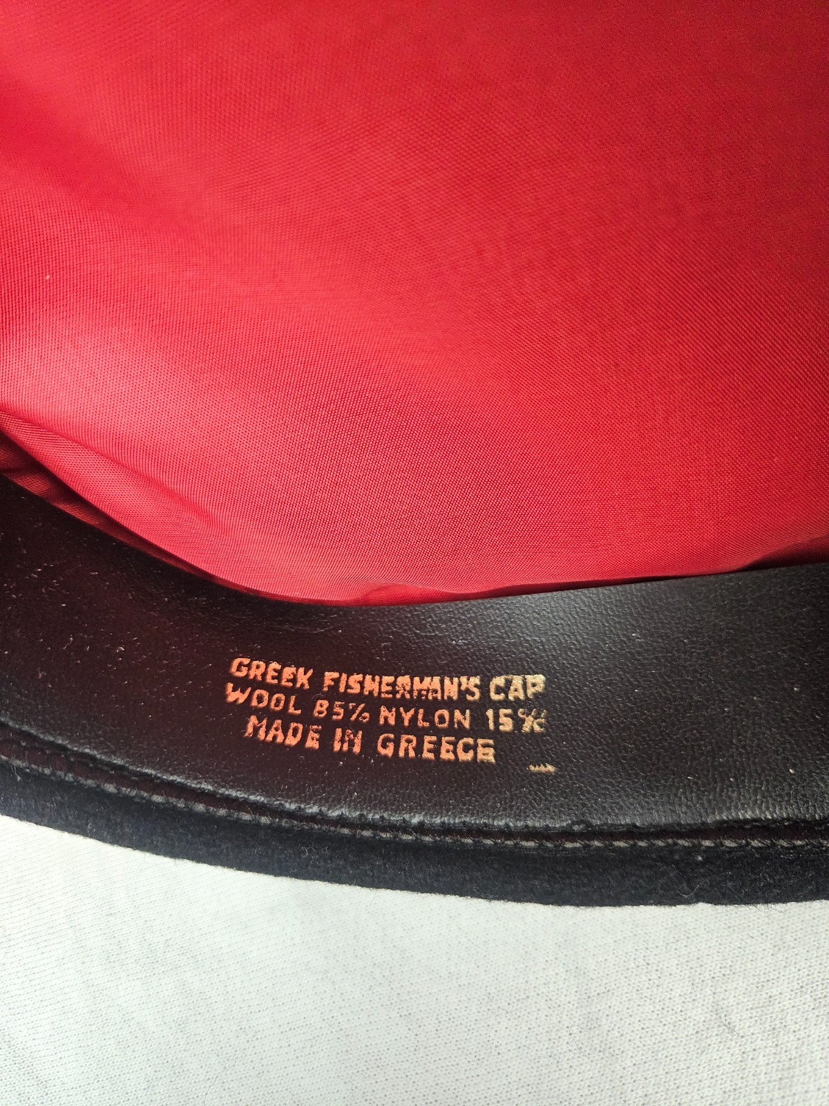 Authentic Aegean Greek Captains Cap ~BLACK~ Multiple Sizes – NOS
