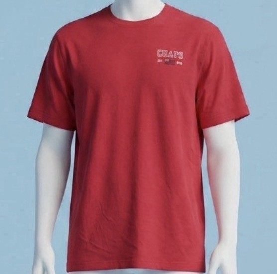 Chaps Men’s Red Graphic Logo Tee Crew Neck Short Sleeve 2XLT Big & Tall