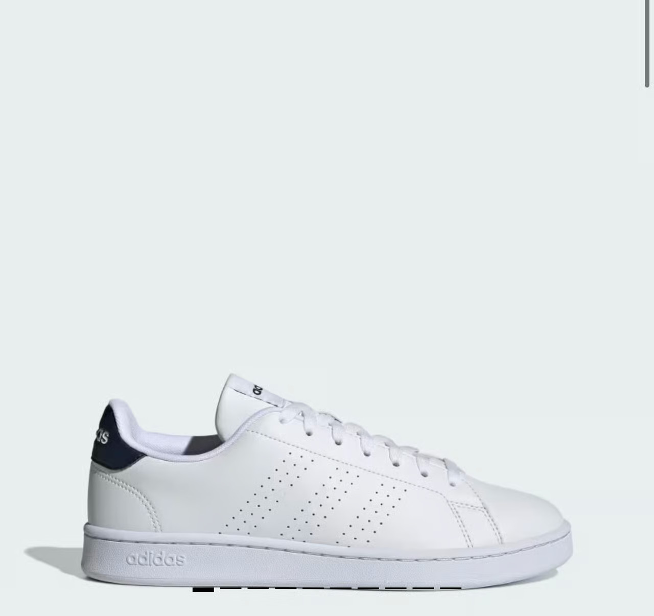 Adidas Mens Classic Casual Old School Advantage Sneaker Shoes White/Navy GZ5299