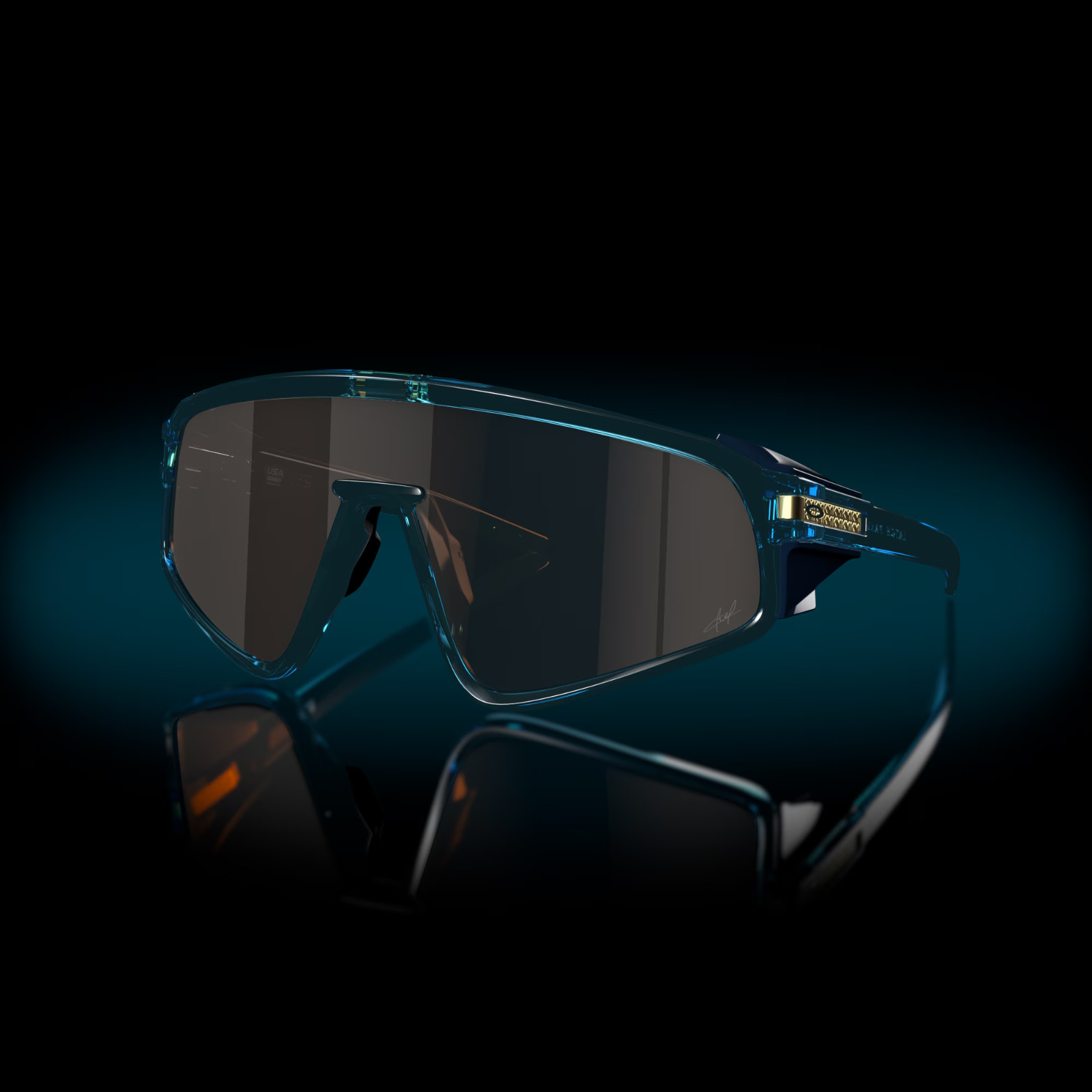 Oakley LATCH PANEL Sunglasses OO9404-0835 Transparent Stonewash / PRIZM Tungsten