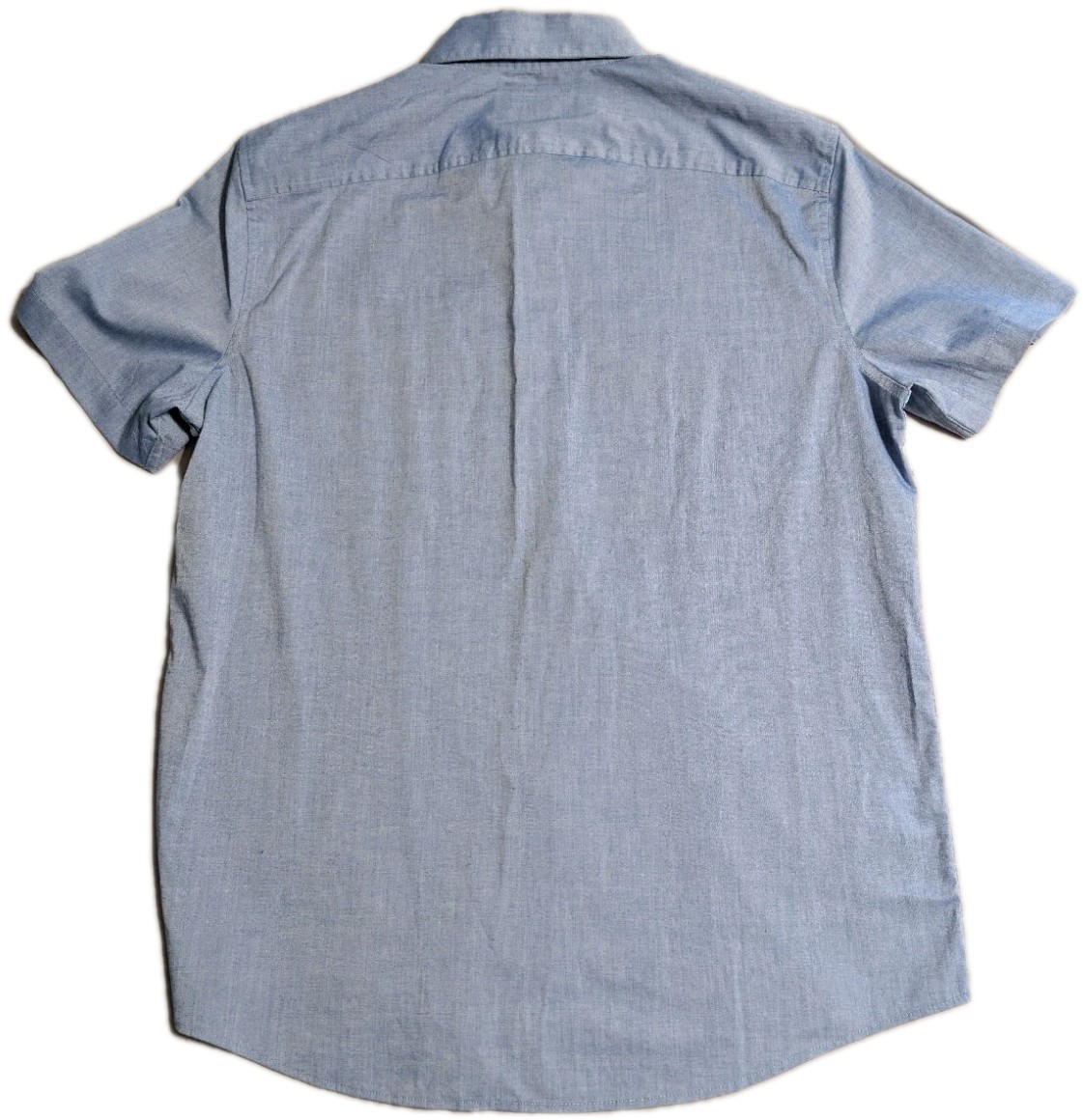 Original Penguin Button Front Shirt Men’s M Blue Striped Short Sleeve Stretch