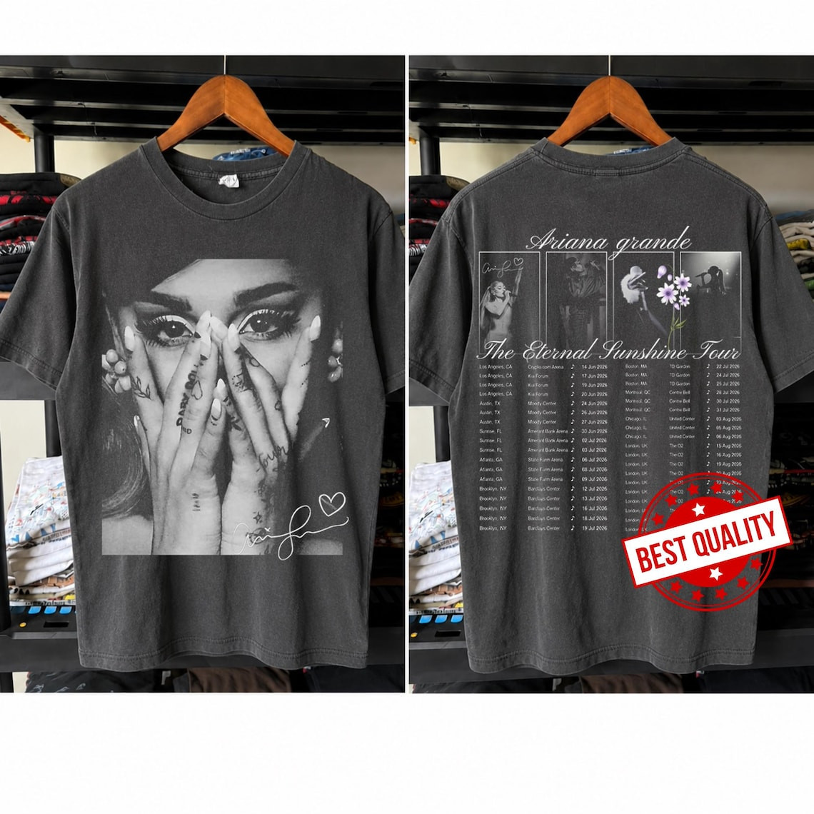 Ariana Grande 2026 Tour Concert T-Shirt Music Lover Gift