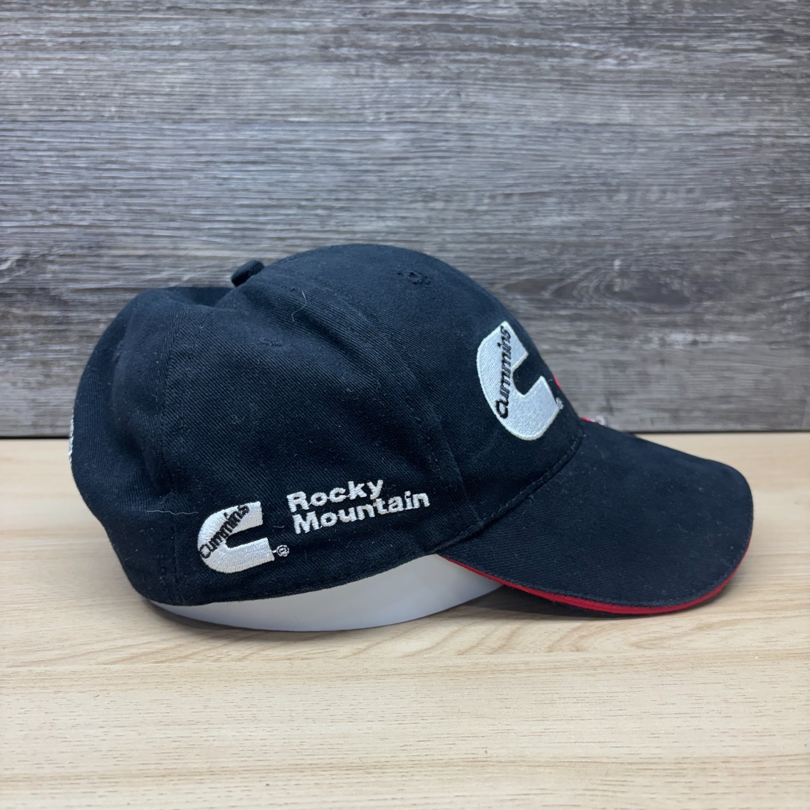Cummins Hat Cap Strap Back Black ISX Diesel Engine Rocky Mountain Trucking Promo