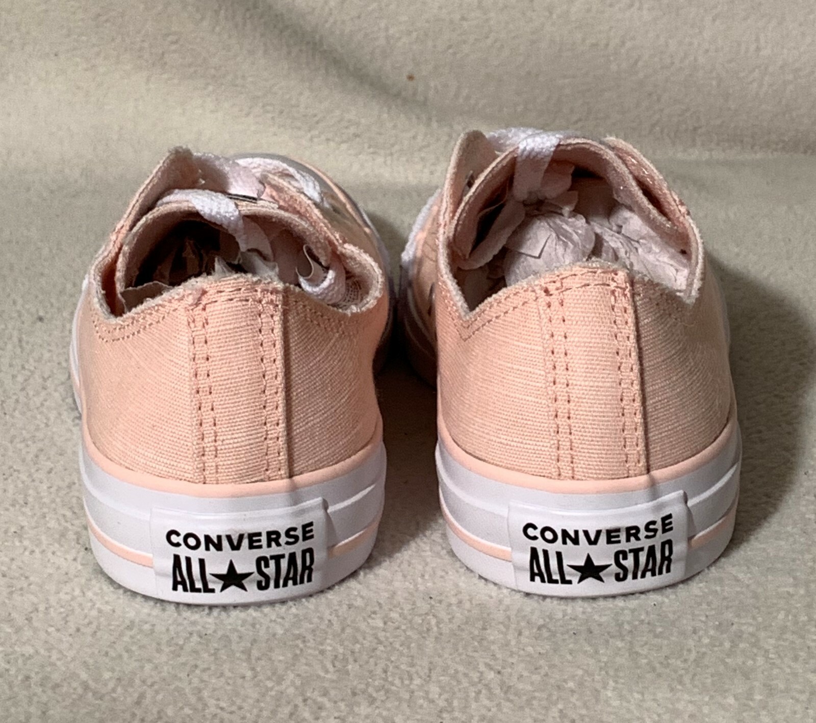 CONVERSE ALL STAR CORAL / WHITE SNEAKERS WOMENS SIZE 6 / UK 4 / MENS SIZE 5