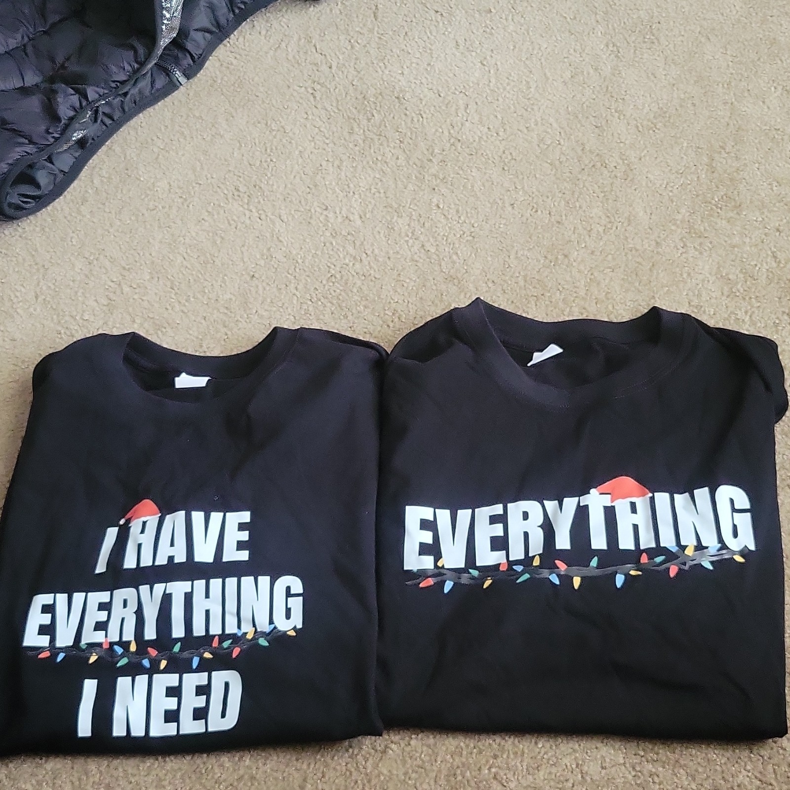 couples matching 2 pack Black Graphic Print T-Shirts M Cotton Knit
