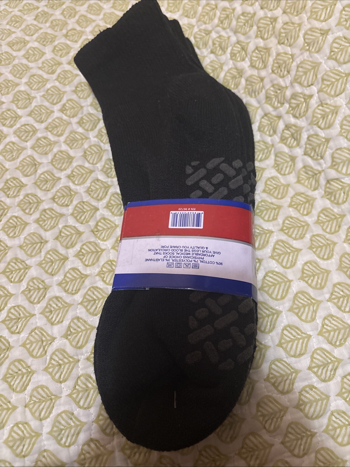 Socks Diabetic Ankle No Skid Socks – Black.13-15 .DWeitzner.