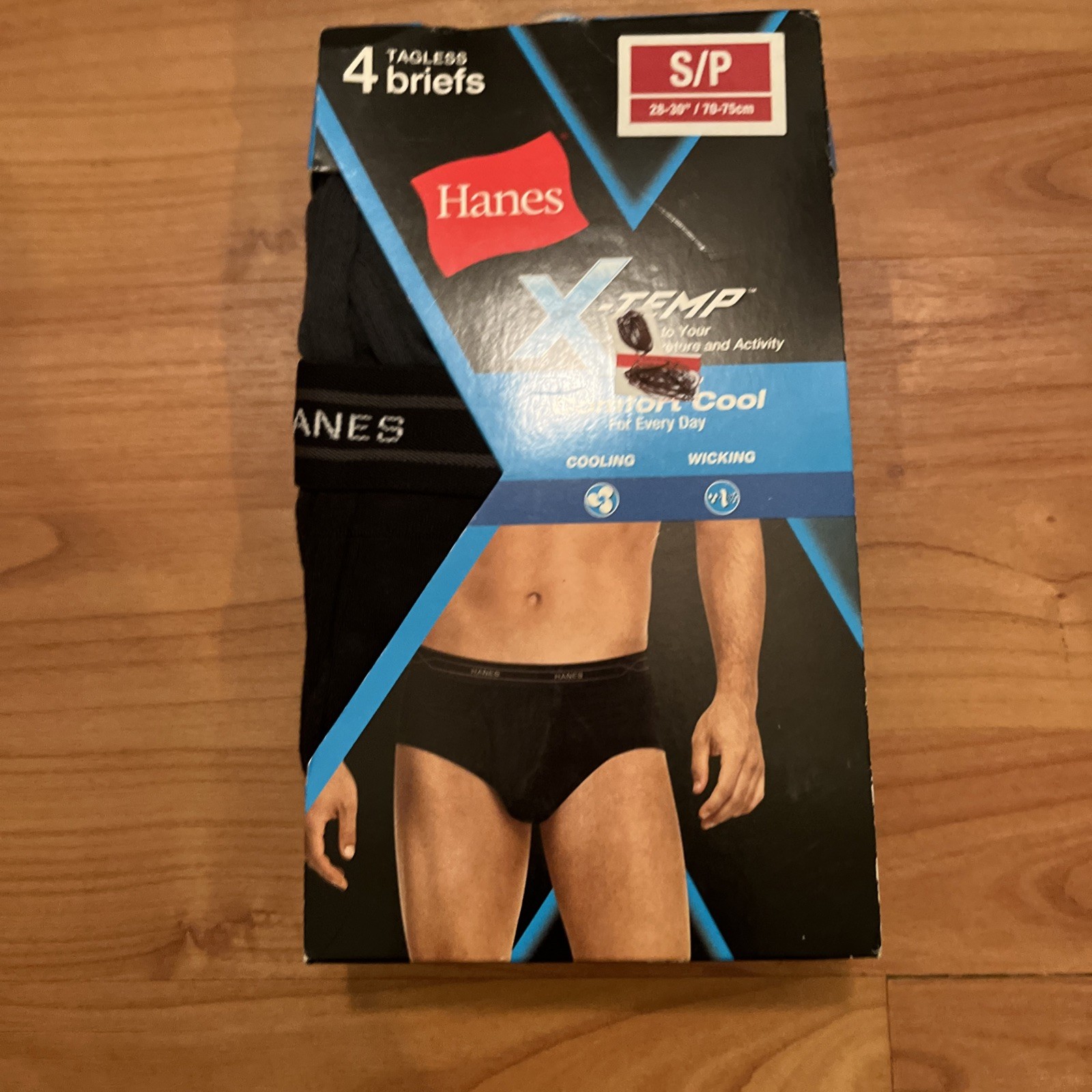 Hanes Premium Men’s X-TEMP Comfort Cool 4 Tagless Briefs Wicking Size S 28-30