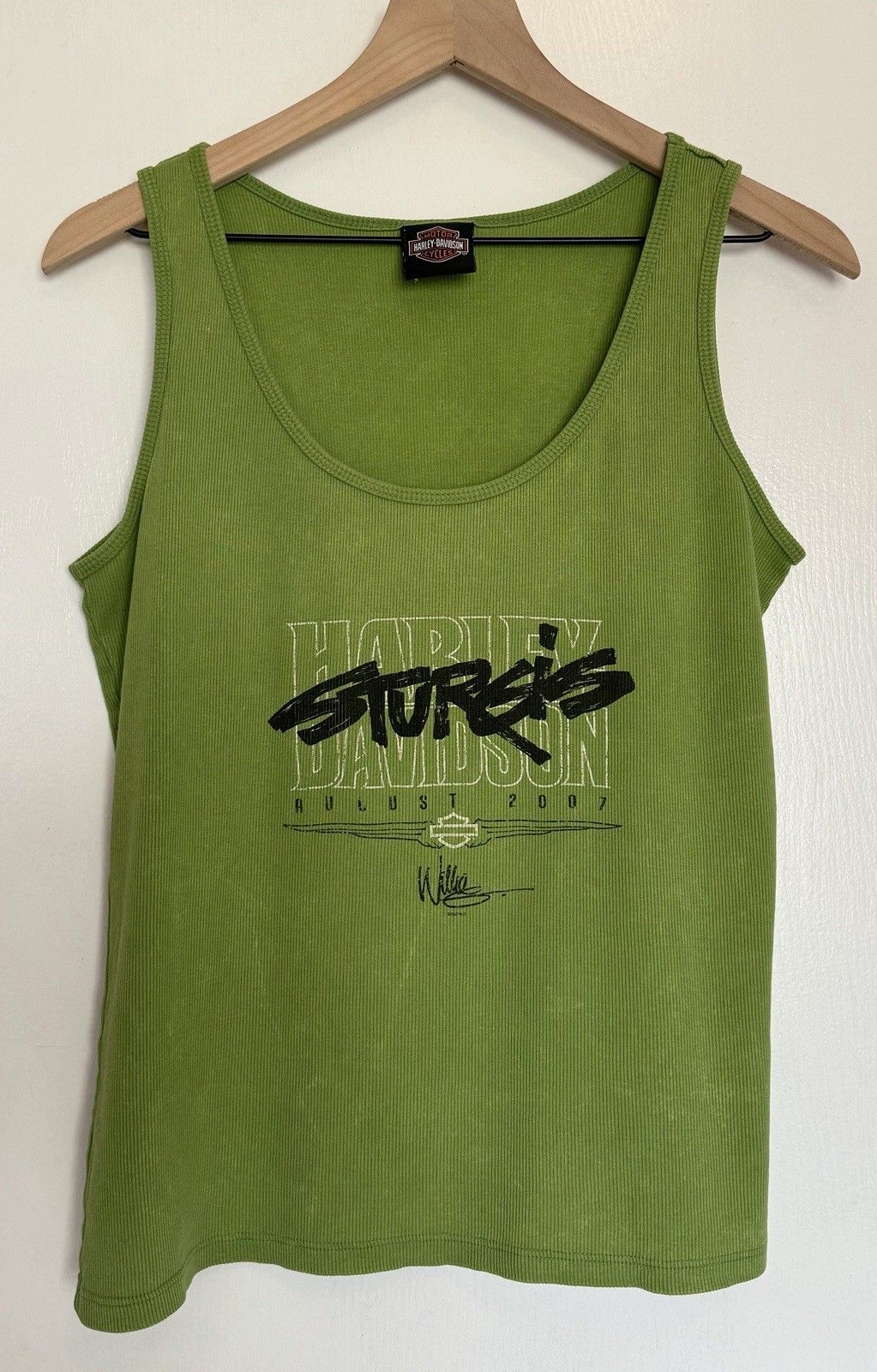 Harley-Davidson Rare Women’s Medium Green Vintage “Sturgis 2007” Tank top