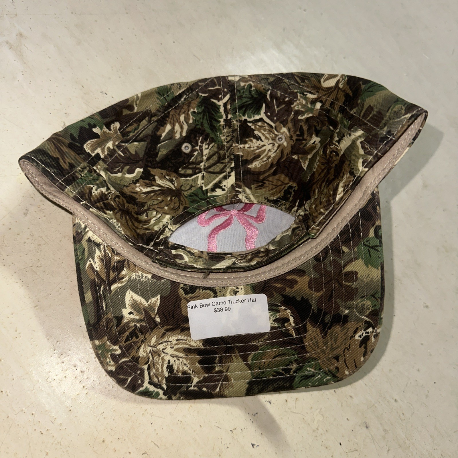 Pink Ribbon Breast Cancer Foundation camouflage adjustable cap Camo Hat Otto