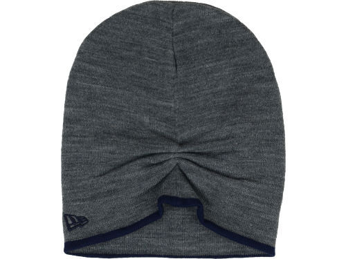 New Era Two Tone Gray & Navy Blue Slouch Edge Knit Winter Hat