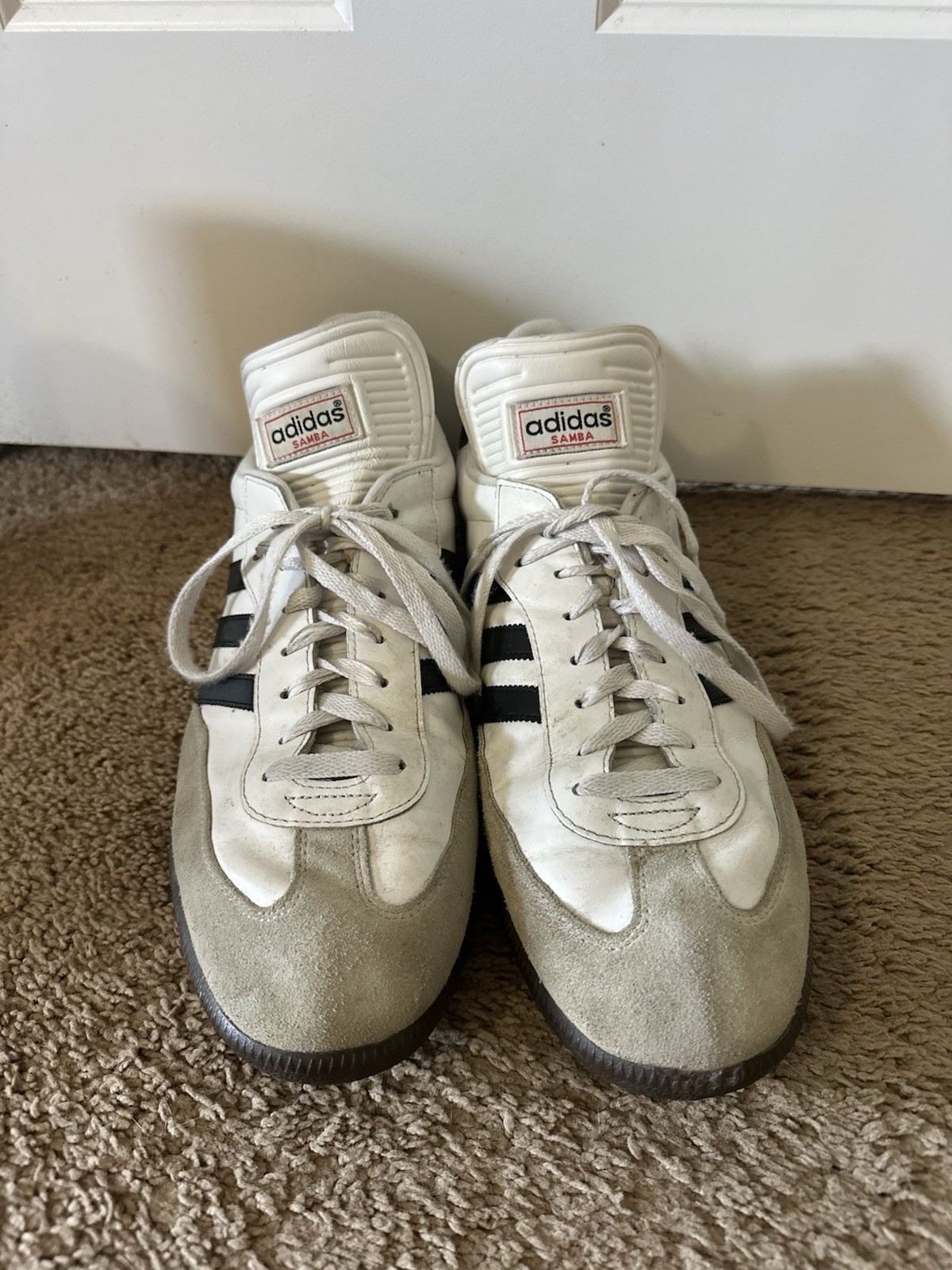 Adidas Mens Samba Classic 772109 White Casual Shoes Sneakers Size 14