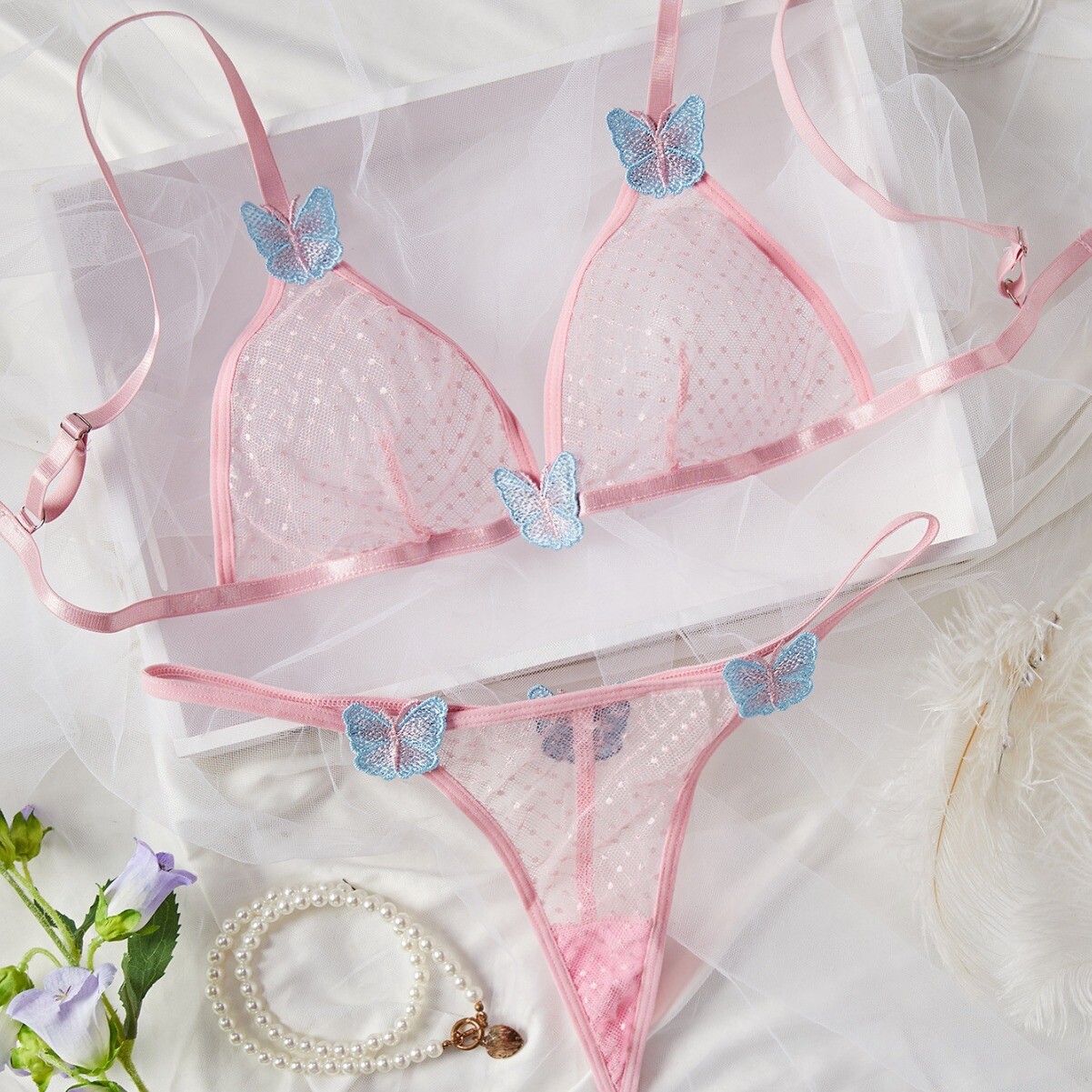 Women’s Sexy Lingerie Lace Babydoll Bra Thong Set Sleepwear Underwear Nightwear