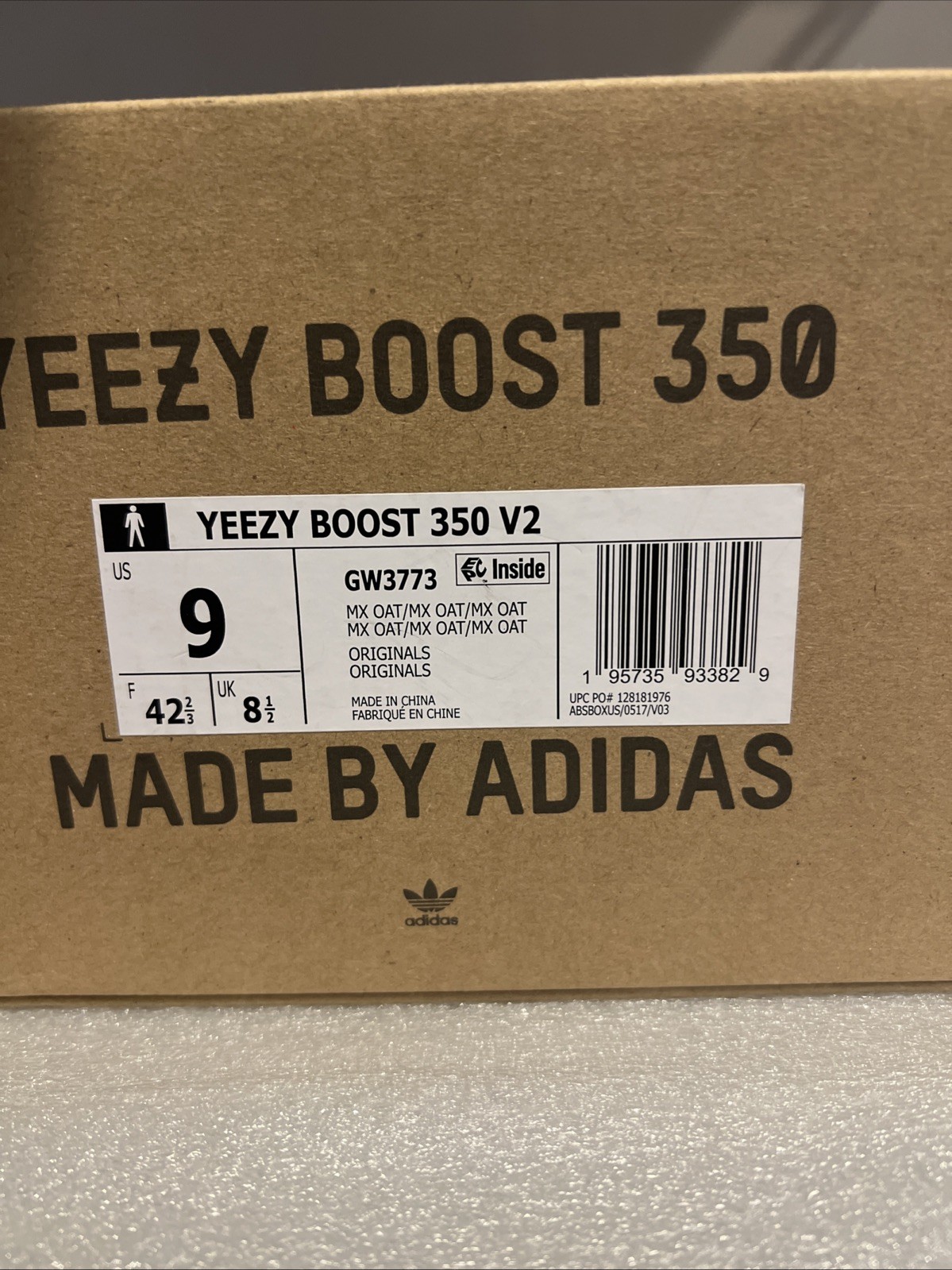 Adidas Yeezy Boost 350 V2 MX OAT GW3773 Men’s Size 9 NEW – EMPTY BOX ONLY