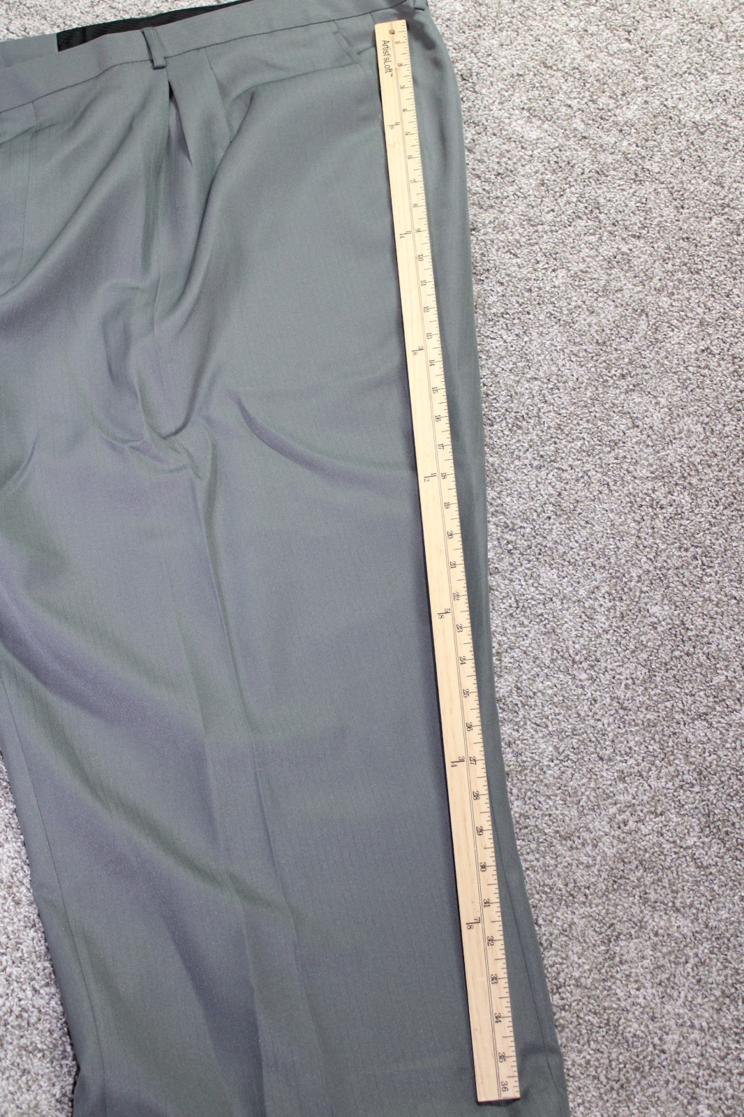 Fortino Landi Dress Pants Mens 56R Gray 60X28 Pleated Dry Clean