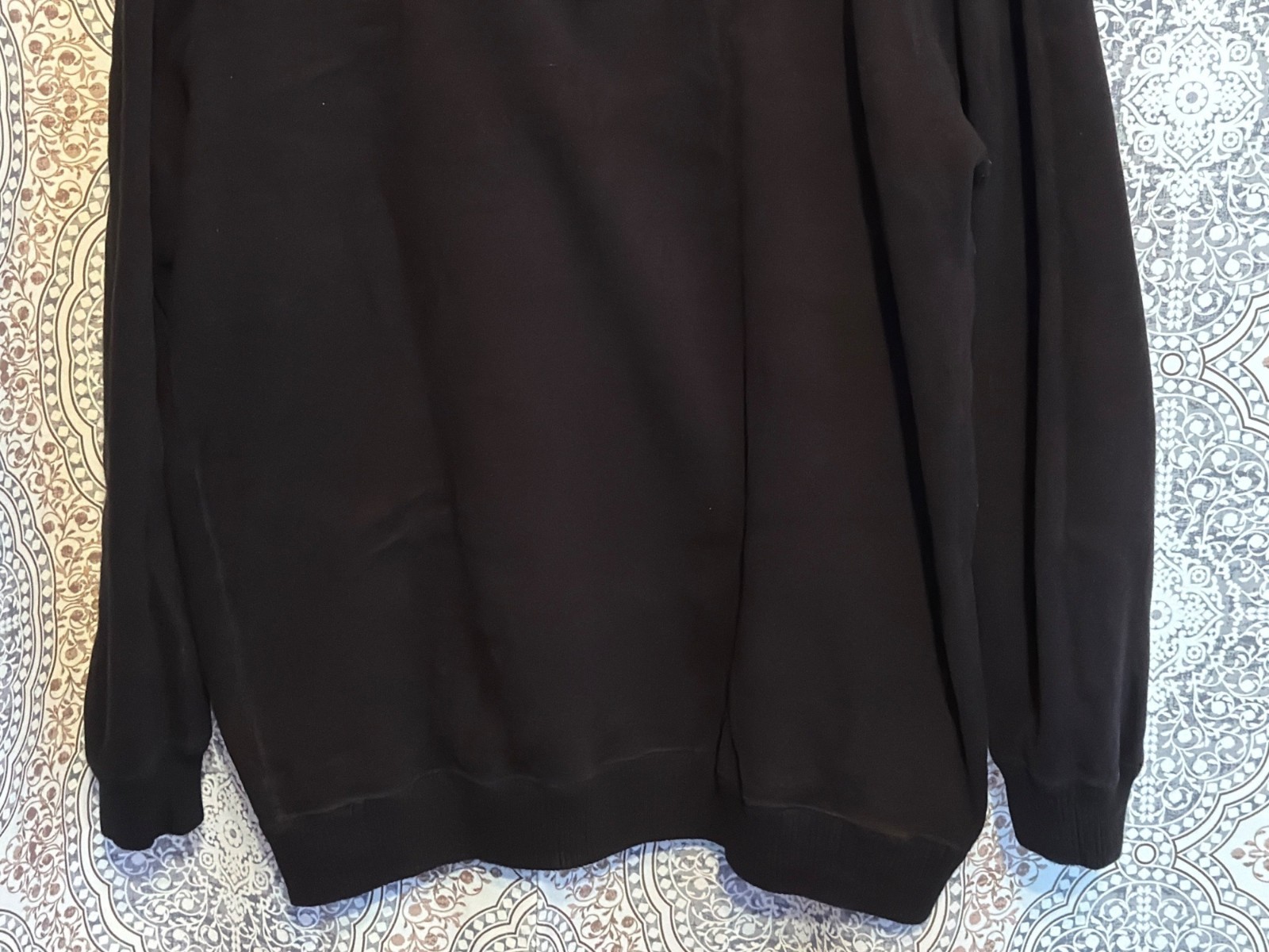 Vintage Black Half-Zip Reversible Sweater Ribbed Collar & Cuffs Mens Size XL