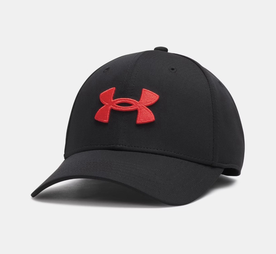 UNDER ARMOUR Blitzing Low Men’s Stretch Fit Cap Black/Red L/XL 1376700-005 NEW