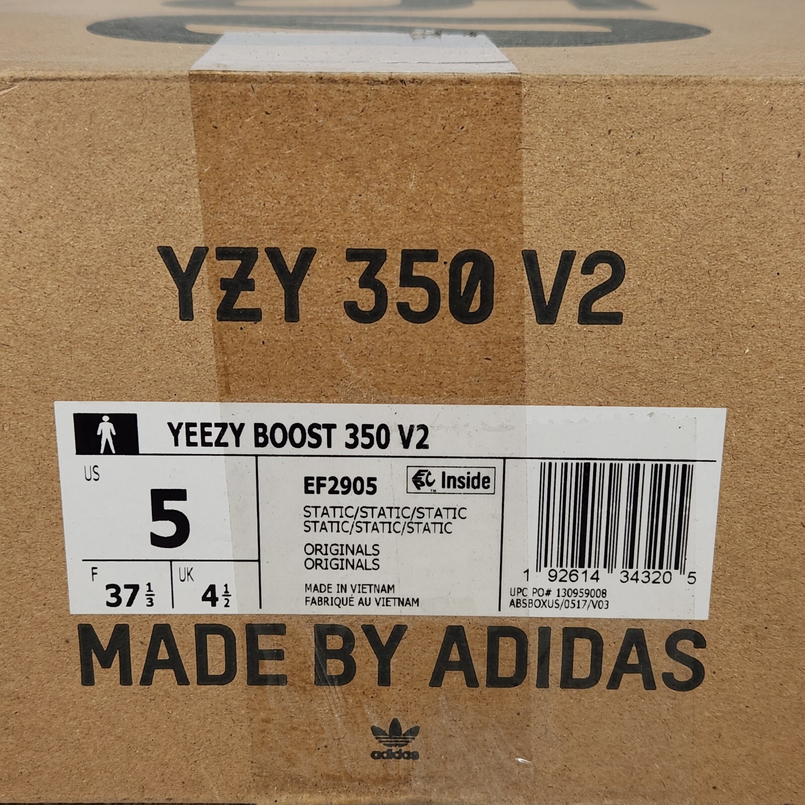 Size 5 – adidas YEEZY BOOST 350 V2 – Static – Mens – EF2905