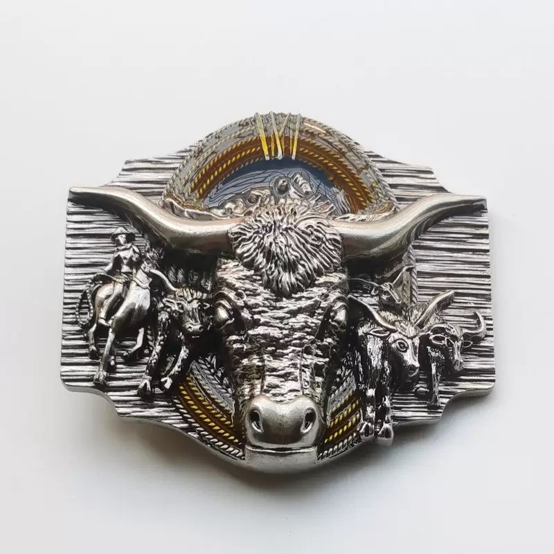 Belt Buckle Western Cowboy Cowgirl Retro Buckle 3.8cm -US Stock Free Shipping