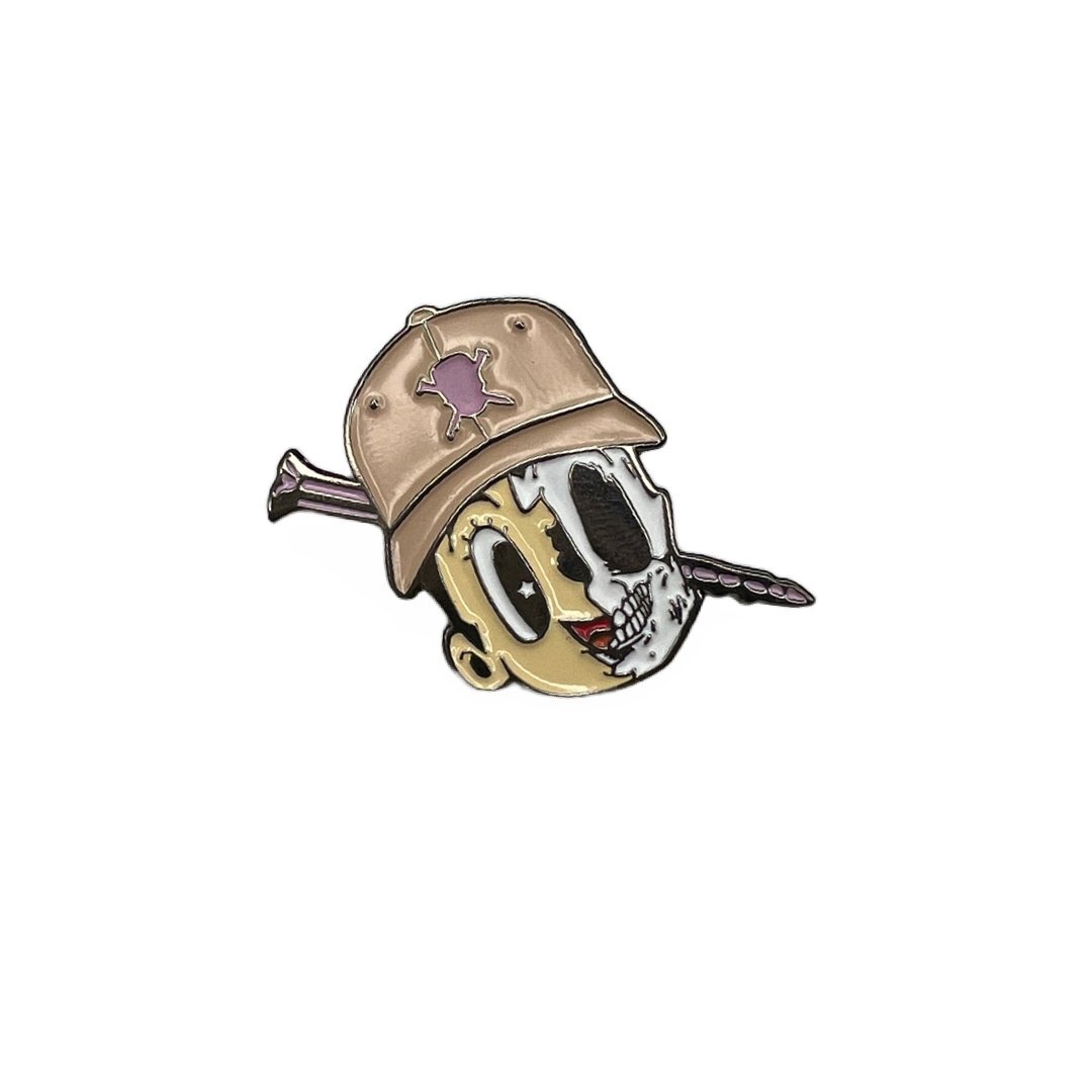 Screw Head Skull Hat Pin