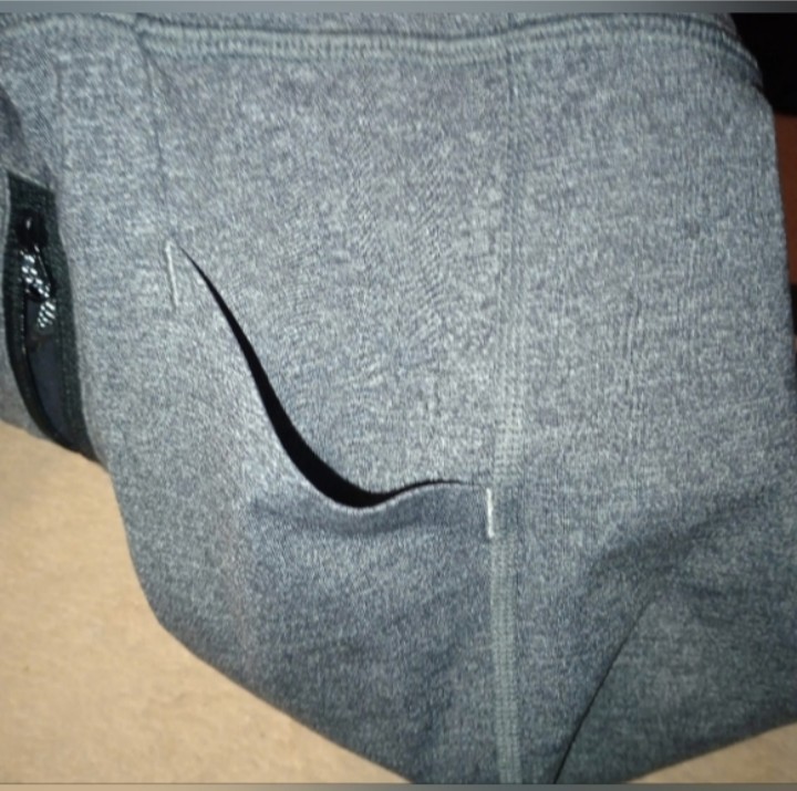 Soul by SoulCycle Cropped Gray/Black Ankle Leggings Mesh Zip Pocket Logo Size 8
