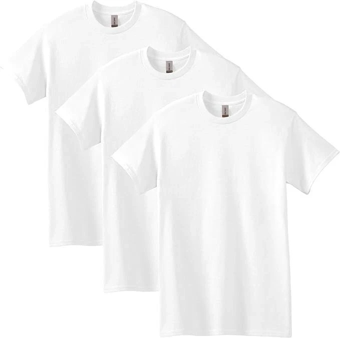 Gildan XL (3-pack) White Solid Ultra/Heavy Cotton Short Sleeve Blank T-Shirt XL