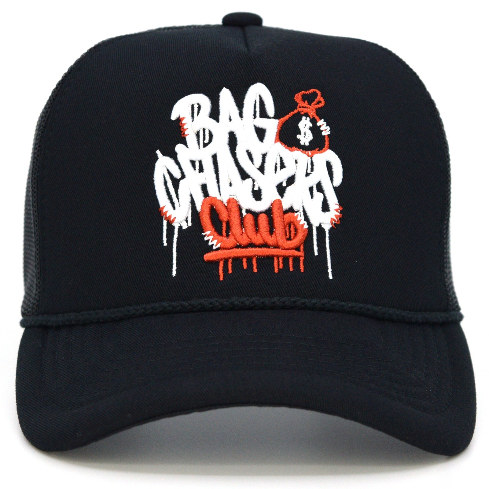 Bag Chaser Club Embroidery New Mesh Back Trucker Hat Snapback Money Cap MKA