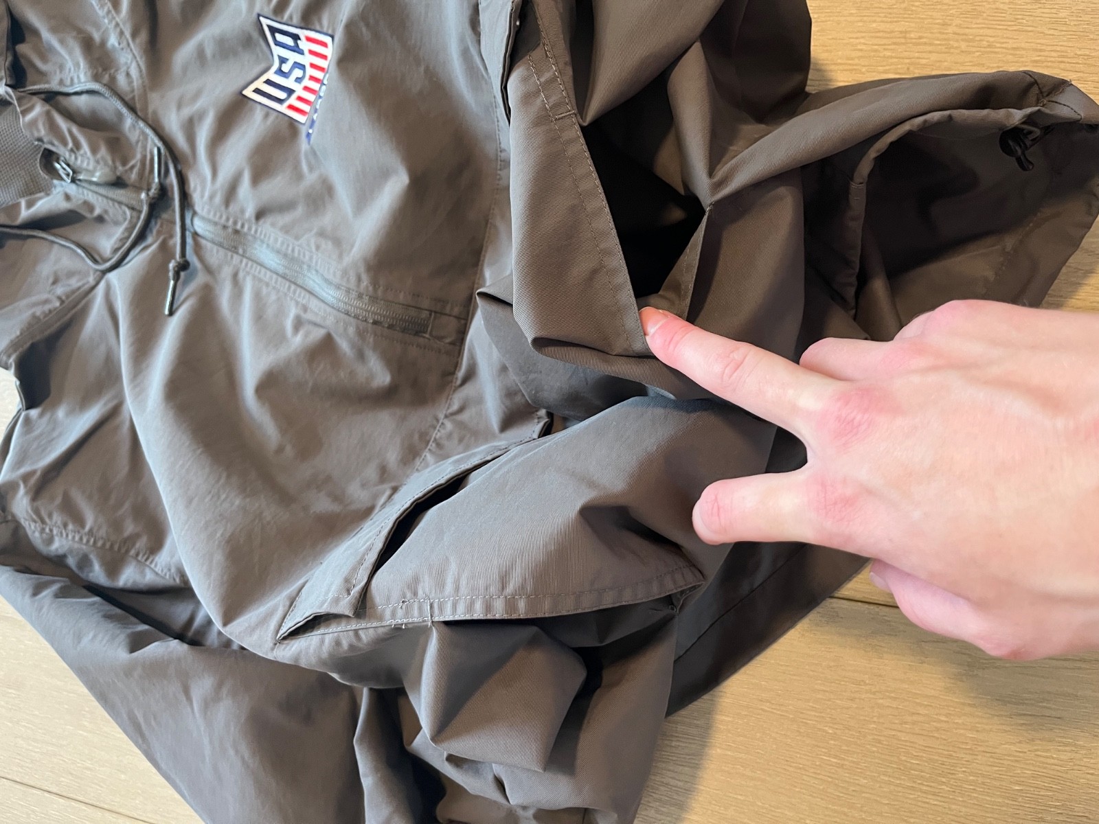 independent trading company mens nylon usa lacrosse windbreaker hoodie jacket m