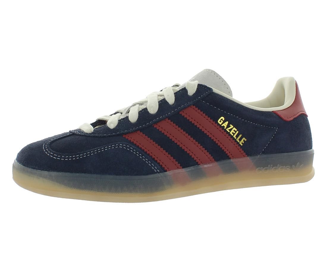 adidas Originals Gazelle Indoor Mens Suede Sneaker – Legend Ink/Ruby/White