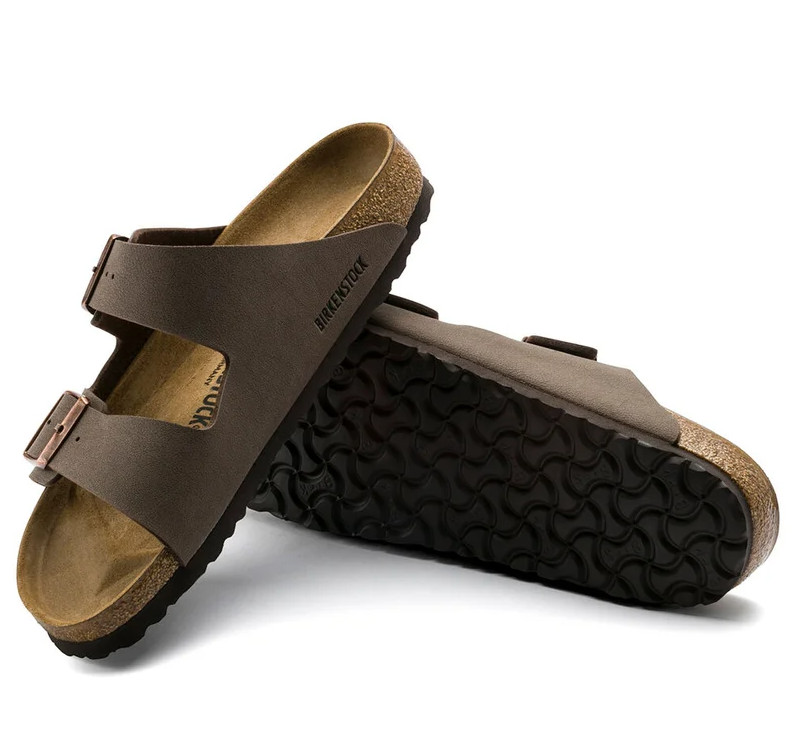 Birkenstock Arizona Men’s Mocha Birkibuc Sandals Authentic New In Box