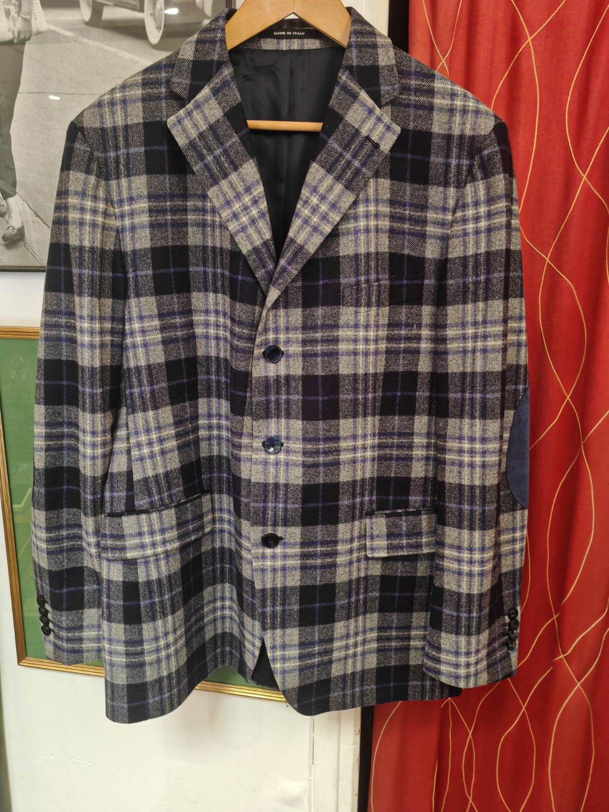 TAGLIATORE 700€ Men’s Blazer Jacket Linen & Cotton Size EU52 ( L ) Made in Italy