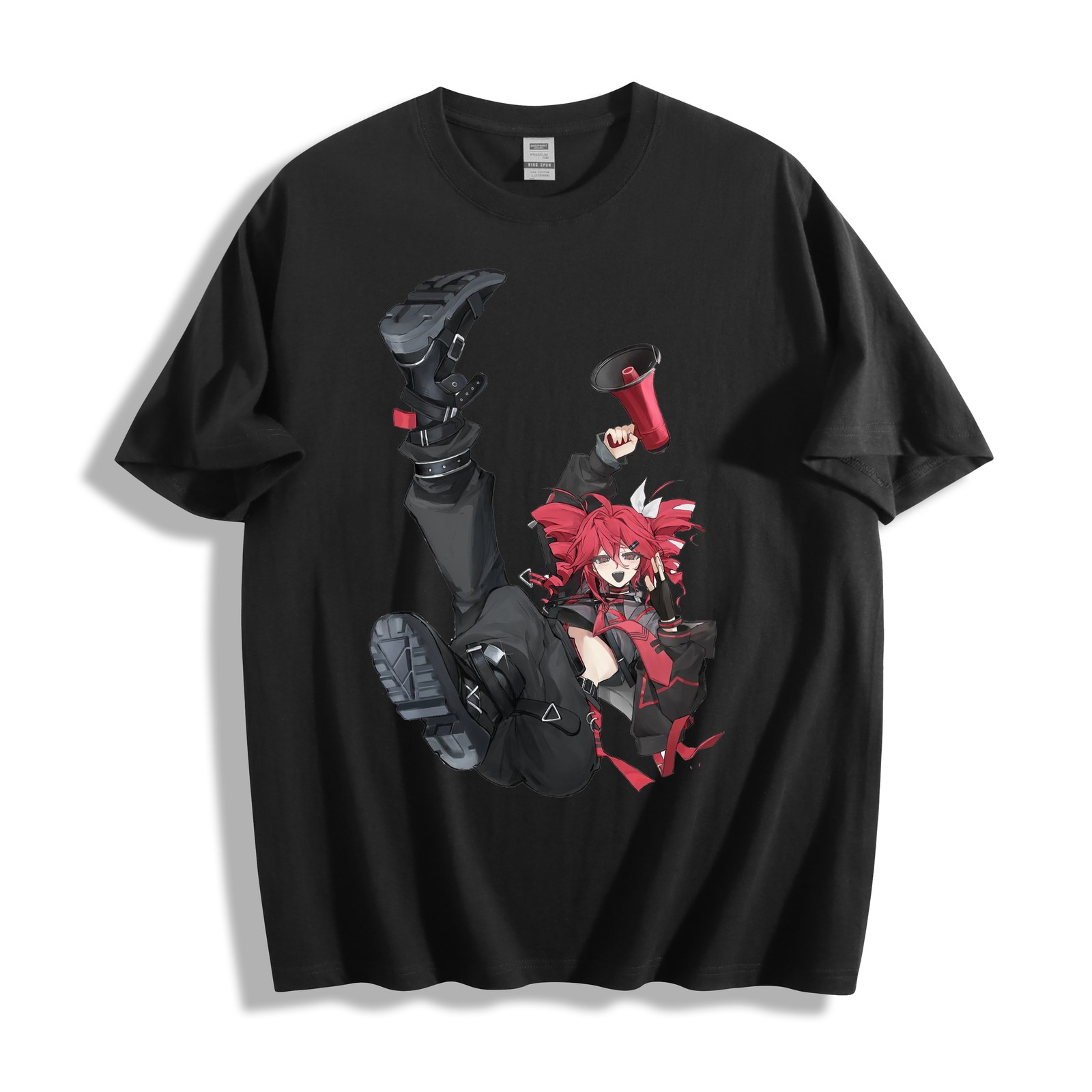 Dynamic Shout Kasane Teto T-Shirt – Red-Black Armor Design Unisex Tee