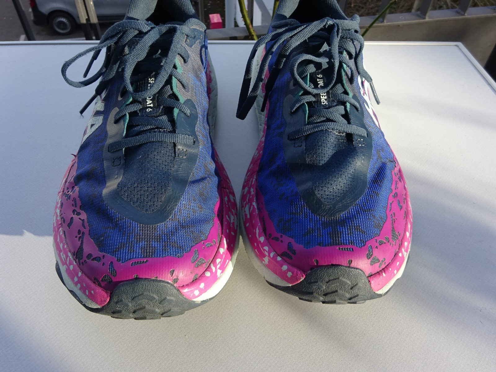 Hoka Speedgoat 6 running shoes XL extra light trainers size 46 2/3 (UK11.5EE) WIDE TOP