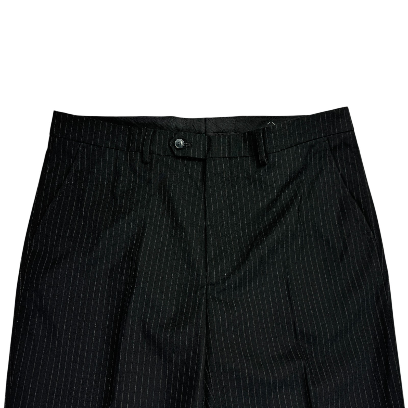 Nautica Mens 2-Piece Modern Fit Active Stretch Pinstripe Suit Black 42R 36W