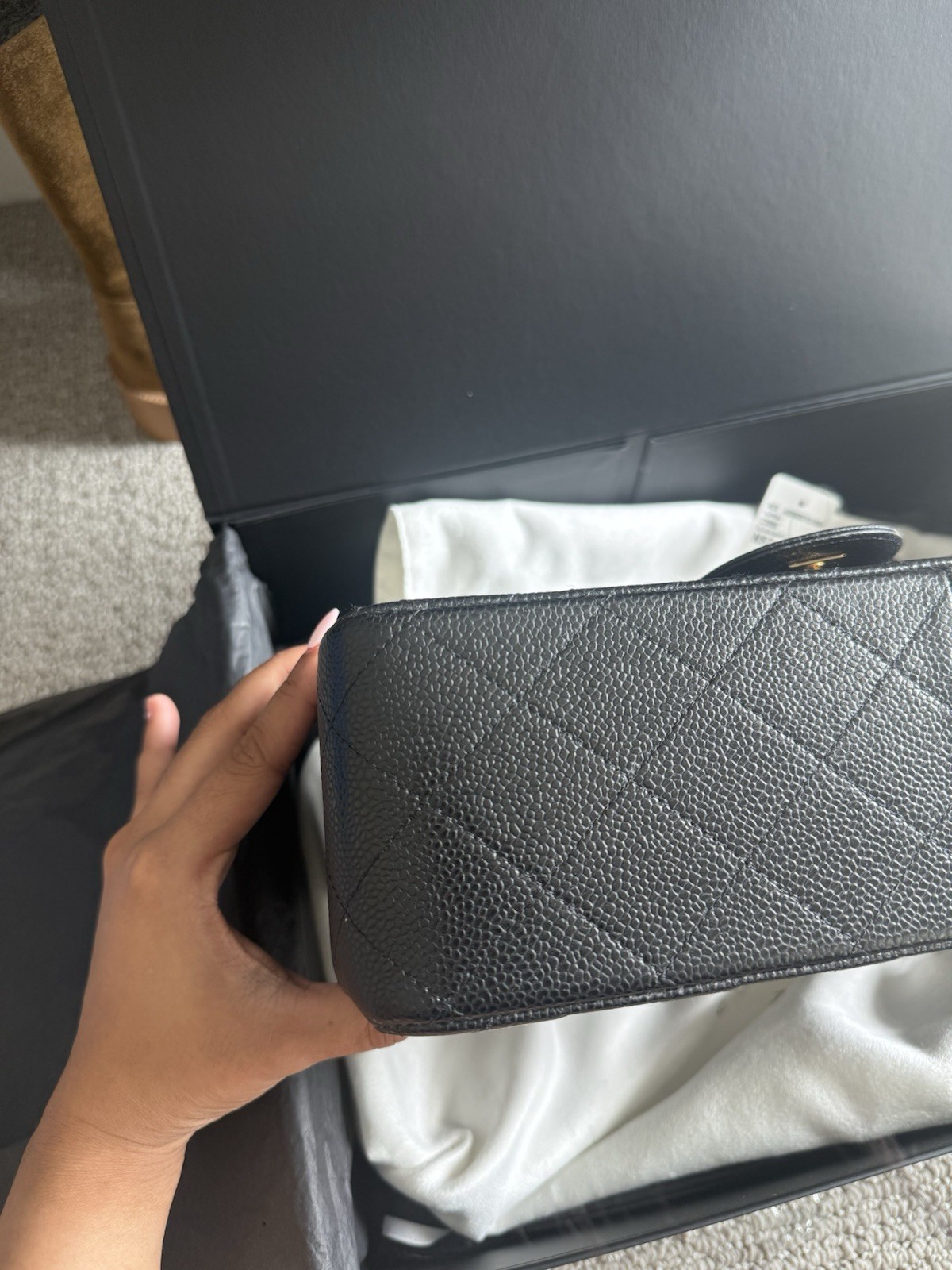 CHANEL Jumbo Black Quilted Classic Caviar Double Flap Chain Bag GHW (BNWT)