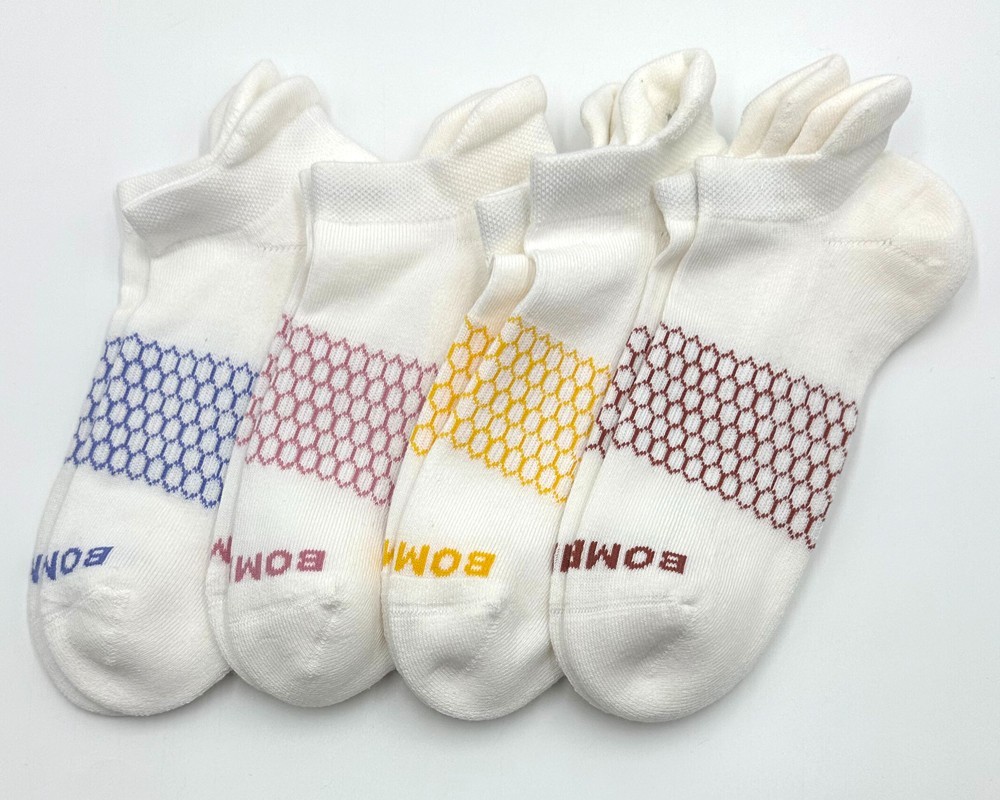 4 Pairs Women’s Cushion Marl Ankle socks Size Med 8-10.5 BOMBAS 4 Colors Mix
