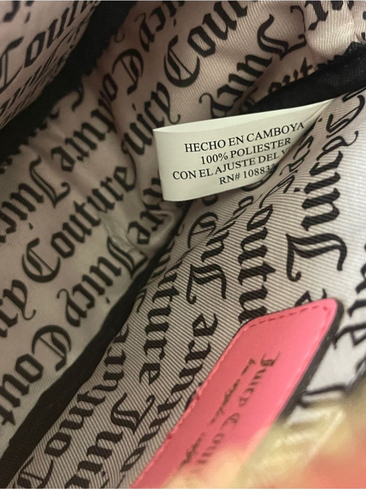 Juicy Couture Pink Strawberry Camera Bag Crossbody Embroidered Canvas NWT