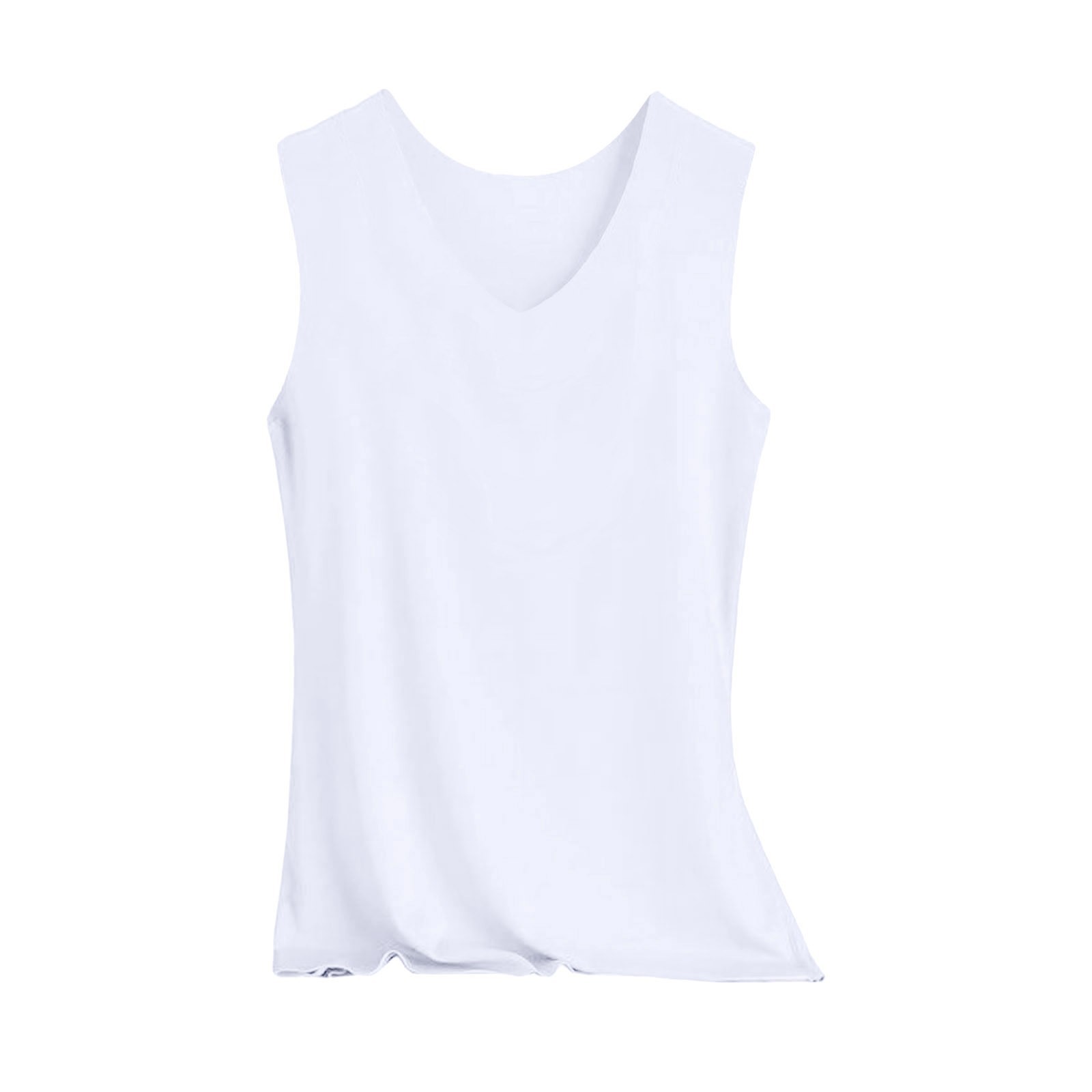 Women’s V Neck Ice Silk Seamless Sleeveless Sport Tank Top Soft Stretch Basic