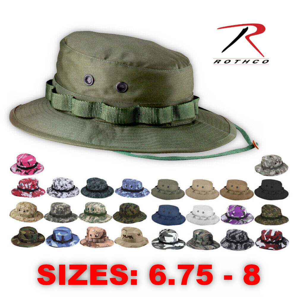 Rothco Tactical Military Camo Bucket-Wide Brim Sun Fishing Boonie Hat