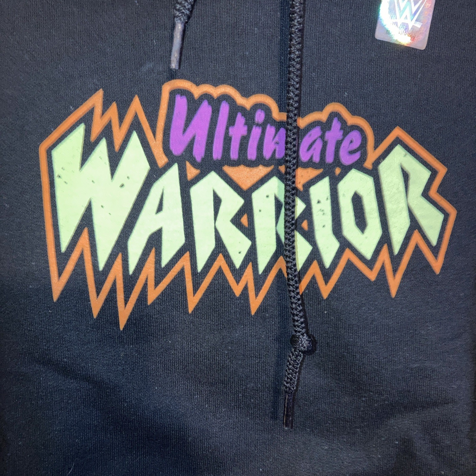Men’s Ripple Junction Black The Ultimate Warrior Pullover Fleece Medium