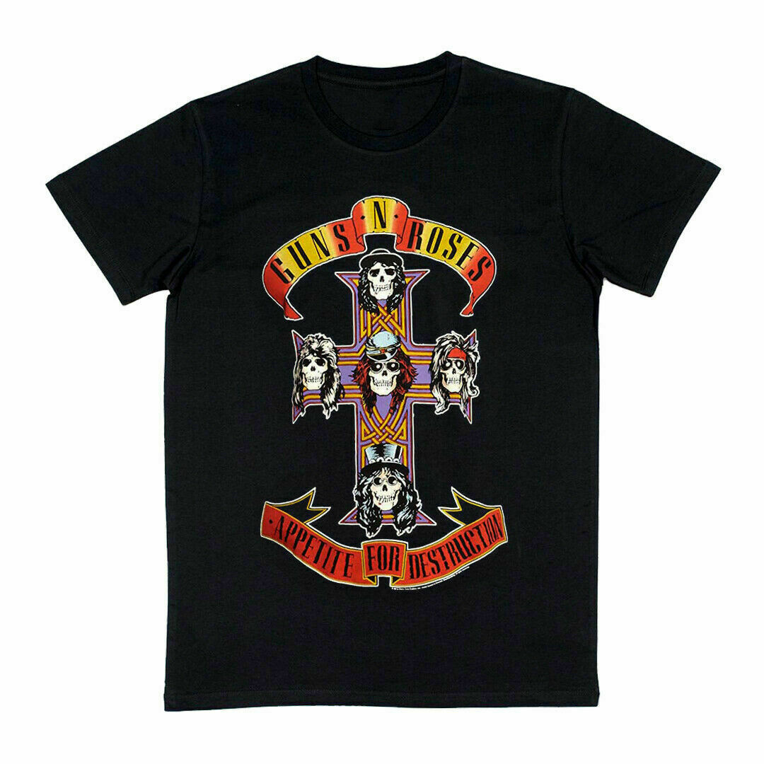 GUNS N ROSES Appetite For Destruction – Cross T SHIRT S-M-L-XL-2XL New Official