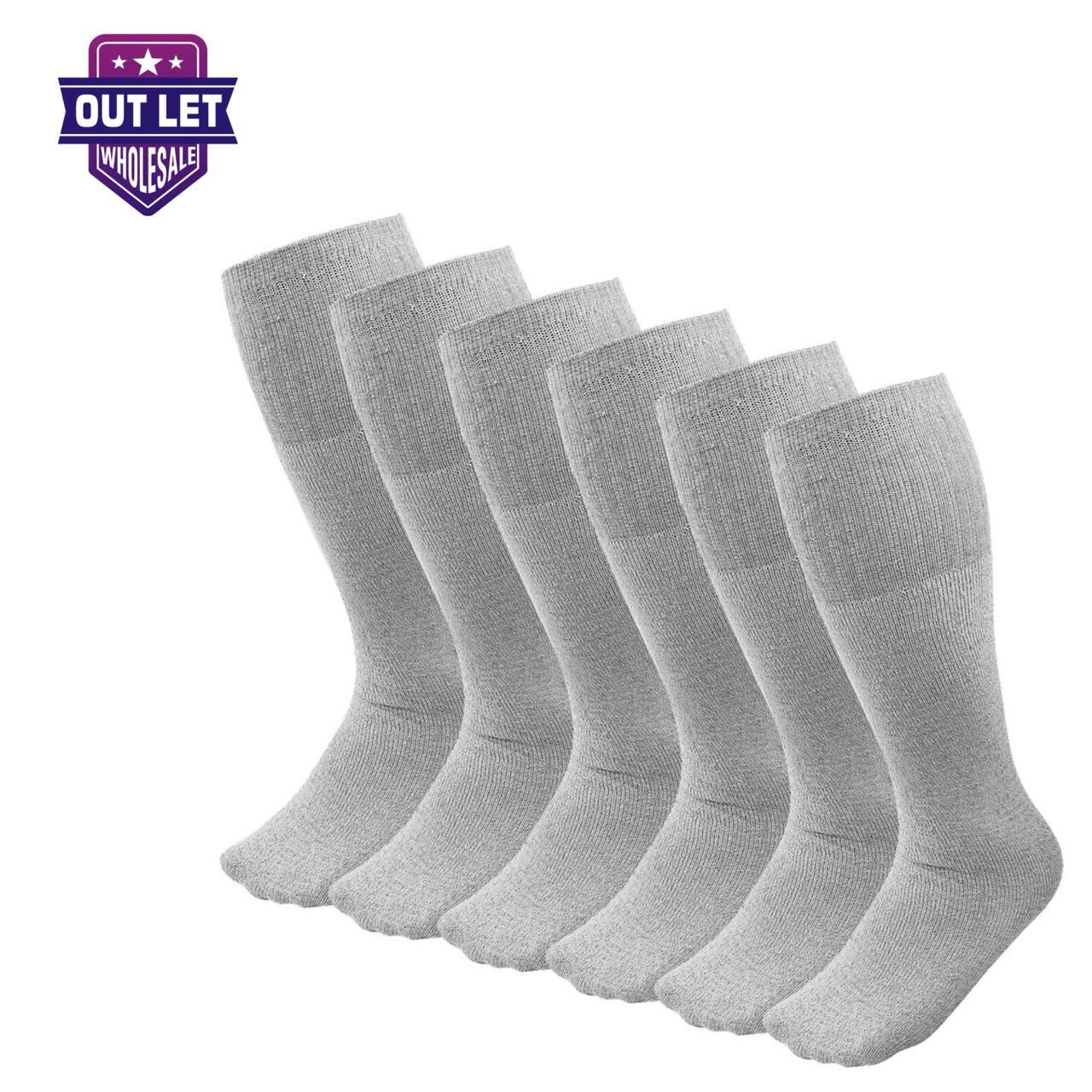 6-12-18 Pairs Men’s Tube socks Over The Calf Sports Cotton Socks Big & Tall
