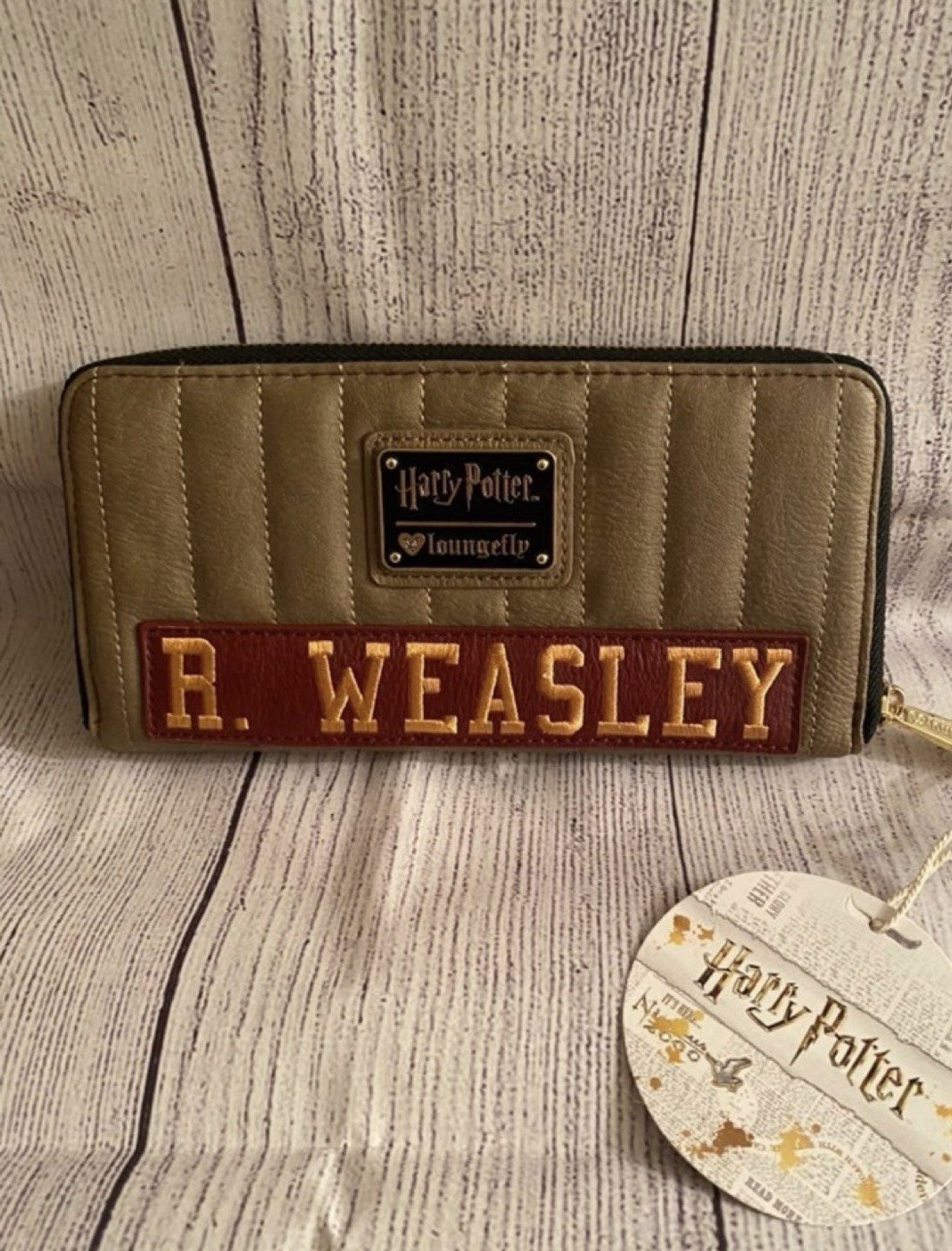 Loungefly Harry Potter Ron Weasley Quidditch backpack/Wallet Set RARE heartLOGO
