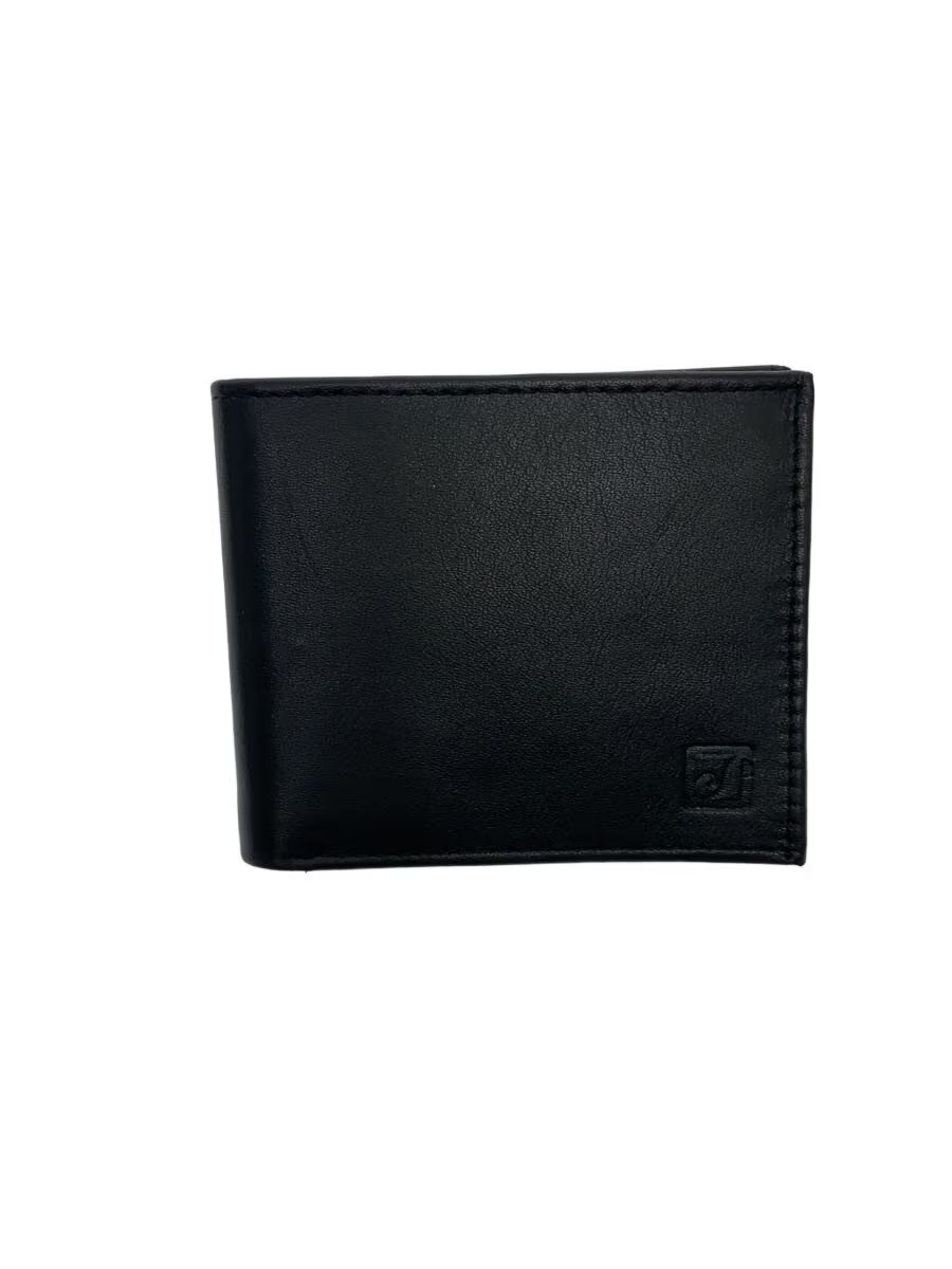 Other Brands Bi-fold Wallet Leather Black Plain Men’s