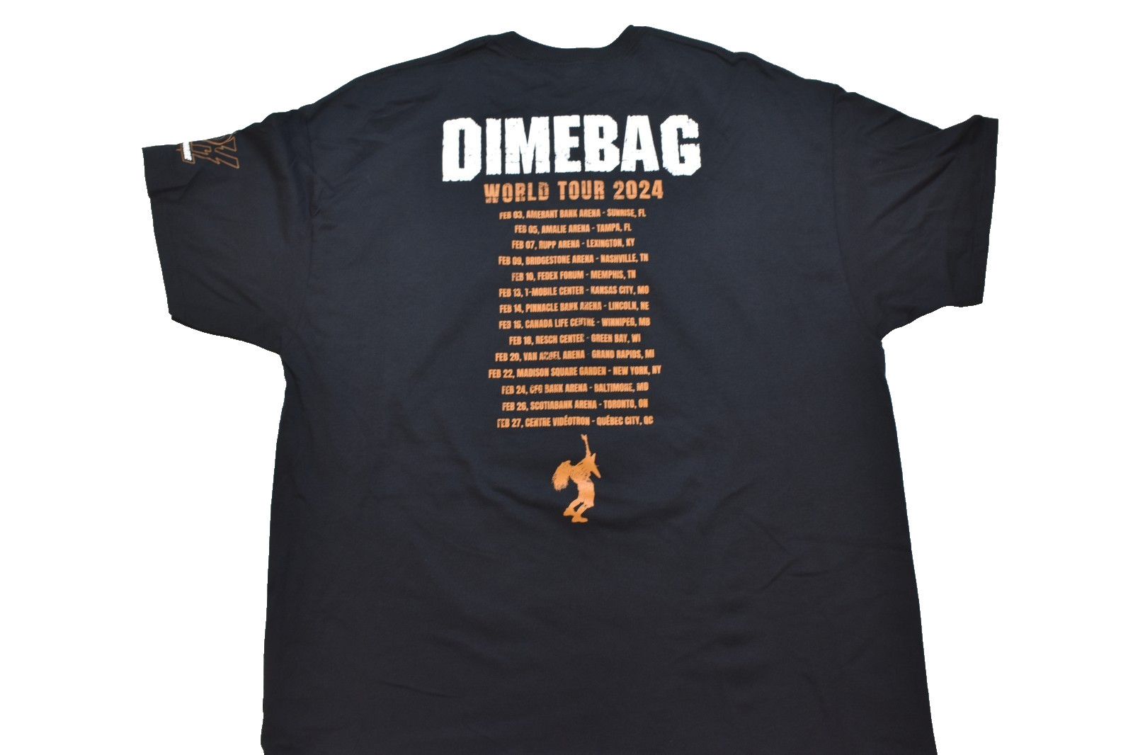 Dimebag Darrell Metal Icon Pantera World Tour Dates On Back Mens Shirt New 2XL